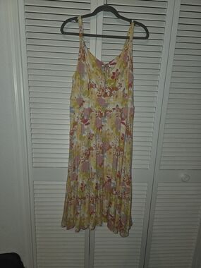 torrid Yellow and Pink Floral Midi Dress